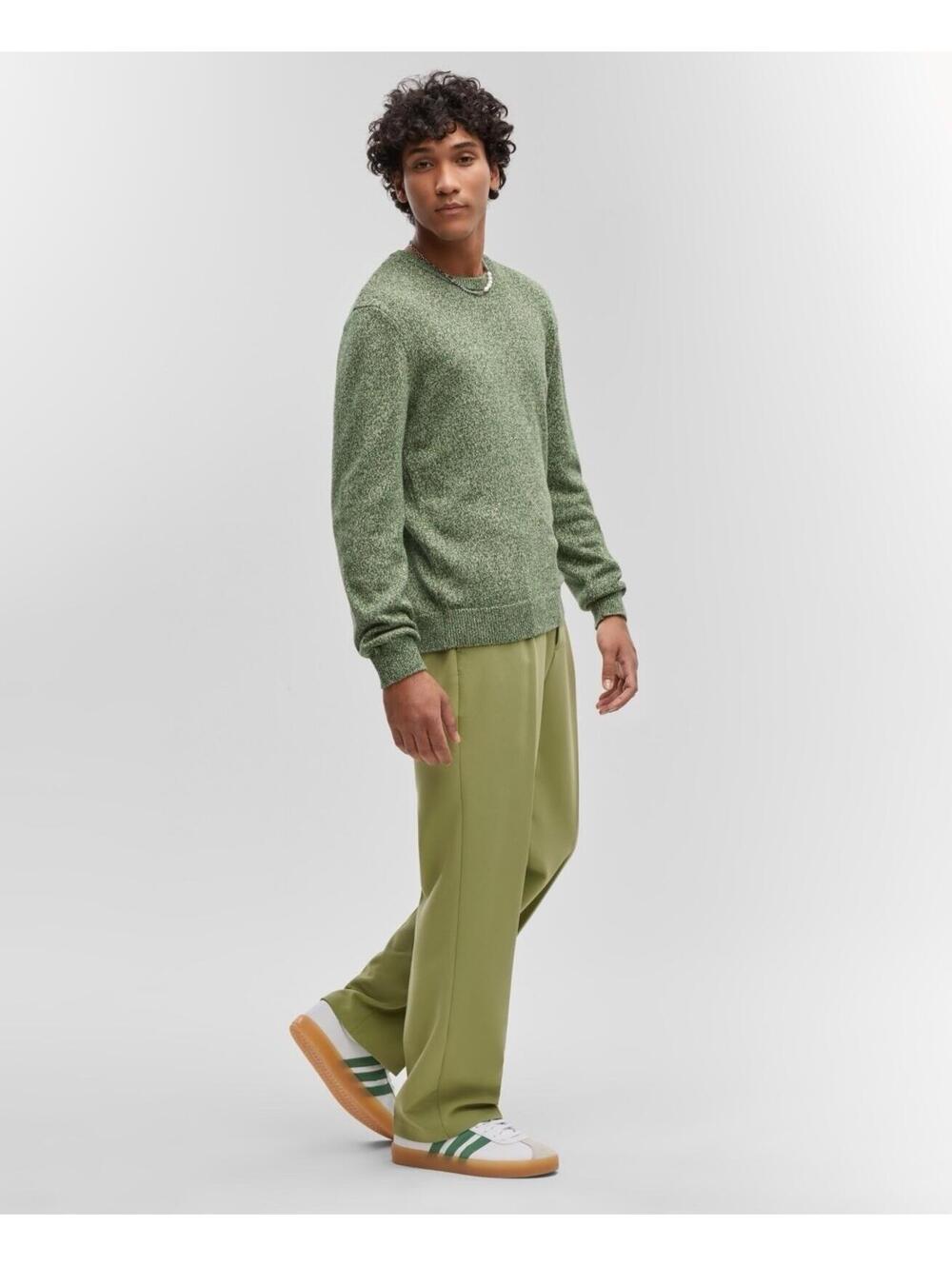$70 Mode Of One Men’s Regular-Fit Marled-Knit Sweater Green Multi L